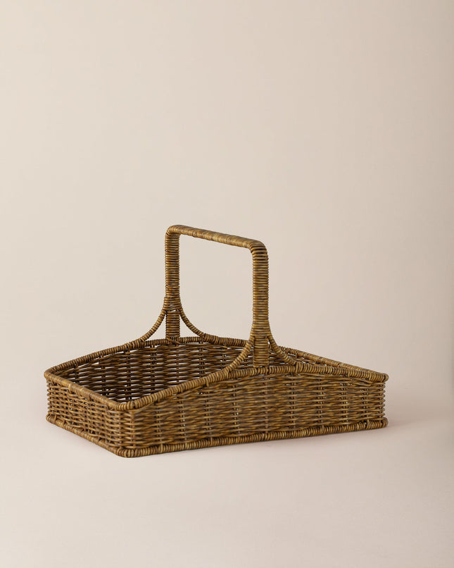 Rayne Plastic Storage Basket - Natural 34.5cm
