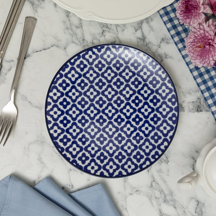 Rêve Bleu Venteux Blue Cake Plate - Ethno-Modern Design