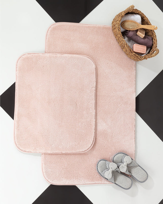 Carol 2-Piece Bath Mat Set Powder - Soft & Non-Slip