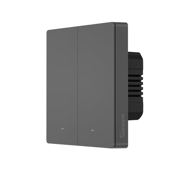 M5 Mechanical Smart Wall Switch (2-Gang, Type 120, Black)