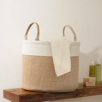 Eva Round Basket in Beige – Stylish Storage Solution