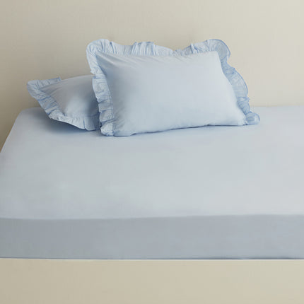 Karaca Home KH Basic Blue Cotton Flat Sheet 200x260cm