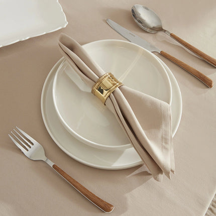 Caroline No-Iron Beige Napkin Set 40x40cm - 2 Pieces