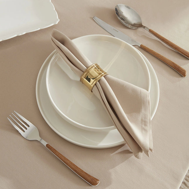Caroline No-Iron Beige Napkin Set 40x40cm - 2 Pieces