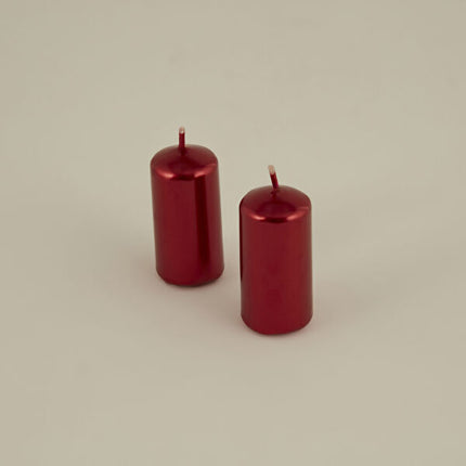 Karaca Home Red Column Candles Set of 2 – 10.5 Hours