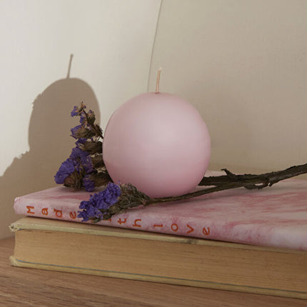 Karaca Home Ball Candle 6cm Light Pink Decorative