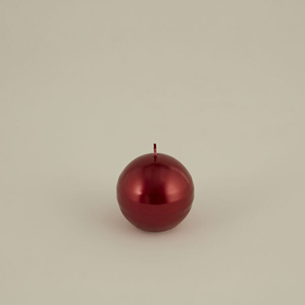 Karaca Home Red Ball Candle 7cm Decorative Sphere