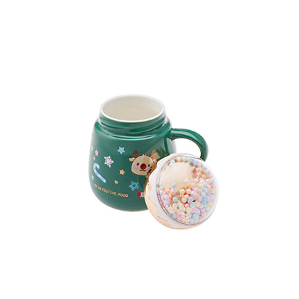 KARACA New Year 23 Bubble 430ml Green Porcelain Mug