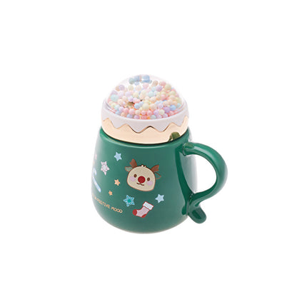 KARACA New Year 23 Bubble 430ml Green Porcelain Mug