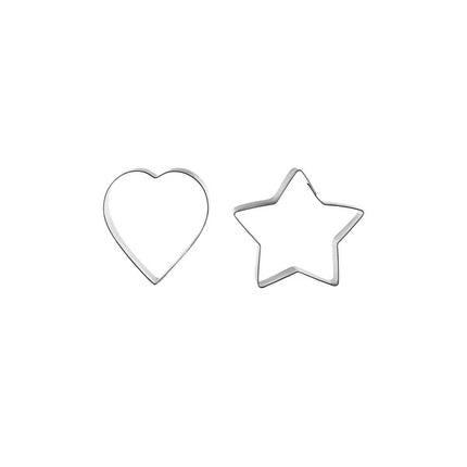 Karaca Star & Heart Cookie Cutter Set – 2 Piece Metal