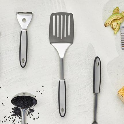 Karaca Viona Ribbed Spatula 35cm Stainless Steel
