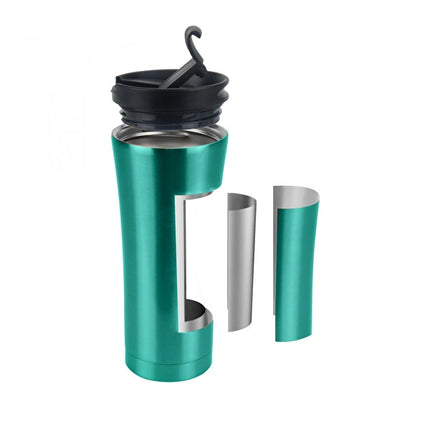 KARACA Star Shiny Leak-Proof Steel Container 450ml Green