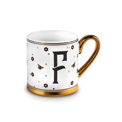Karaca Letter F Ceramic Mug 330ml White Personalized