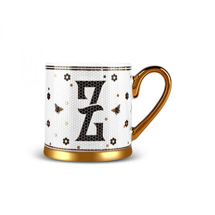 KARACA Letter Z Mug 330ml White Ceramic Coffee Cup