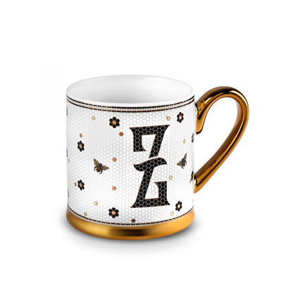 KARACA Letter Z Mug 330ml White Ceramic Coffee Cup