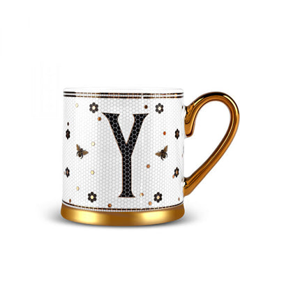 Karaca Letter Y Mug 330ml White Bone China