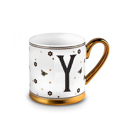 Karaca Letter Y Mug 330ml White Bone China