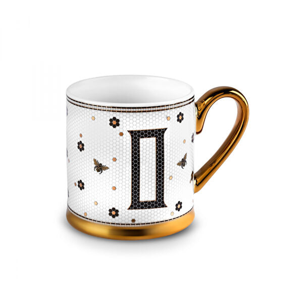 Karaca Letter O Bone China Mug 330ml White