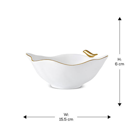 Karaca x Müge Anlı Gold Bird Bowl 15.5cm Bone Porcelain