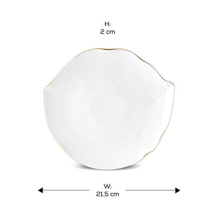 Karaca x Muge Anli Gold Dessert Plate 21cm Bone China