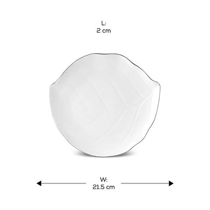 Karaca x Muge Anli Platinum Dessert Plate 21cm Bone China