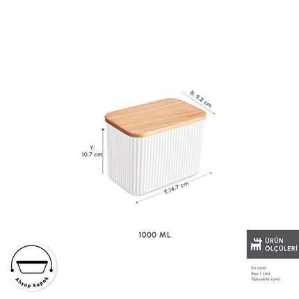 Karaca Massimo 1L Cream Storage Container