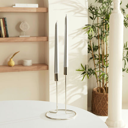 Karaca Home Silver Candle Holder Set 24cm - 2 Pieces