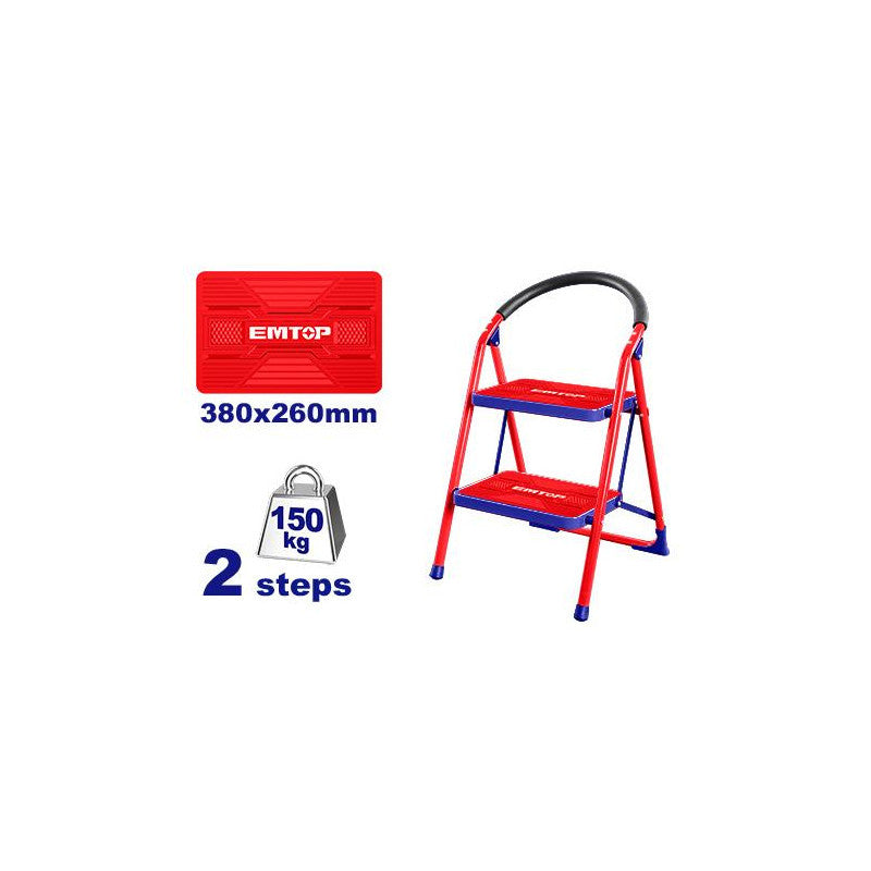 سلّم حديد بدرجتين عريضتين EMTOP ESLR1021 سلّم حديد بدرجتين عريضتين EMTOP ESLR1021