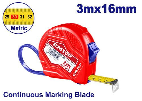 EMTOP EMTP13102 Measuring Tape 3m × 16mm