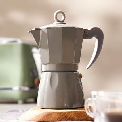 Tara Beige Moka Pot 300ml - Elegant Tea Brewer
