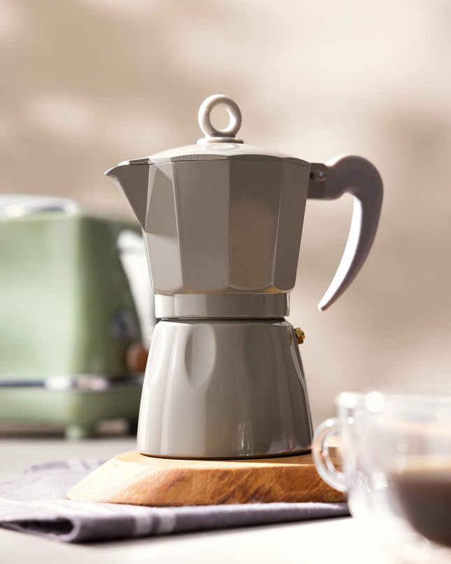 Tara Beige Moka Pot 300ml - Elegant Tea Brewer