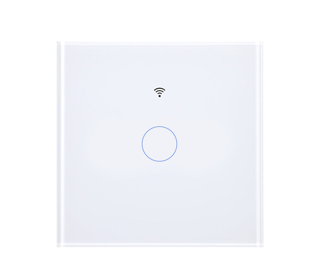 مفتاح إضاءة ذكي Moes أحادي العصابة مزود بخاصية WiFi - لوحة زجاجية - أوروبي مفتاح إضاءة ذكي Moes أحادي العصابة مزود بخاصية WiFi - لوحة زجاجية - أوروبي