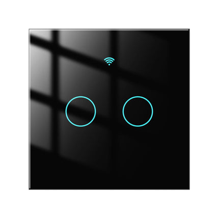 MOES - WIFI Smart Switch - 2Gang  - EU Type - Black