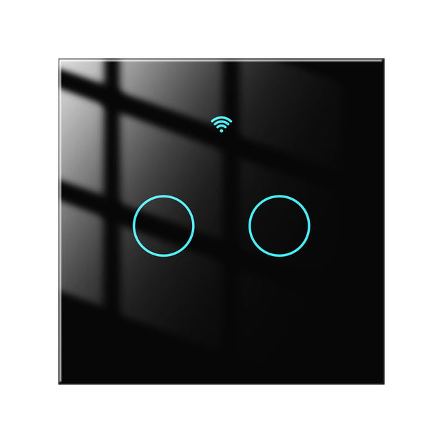 MOES - WIFI Smart Switch - 2Gang  - EU Type - Black