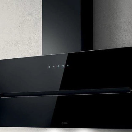 Elba Cooker Hood 90 cm Black Glass Touch Control 900 m³/h Airflow