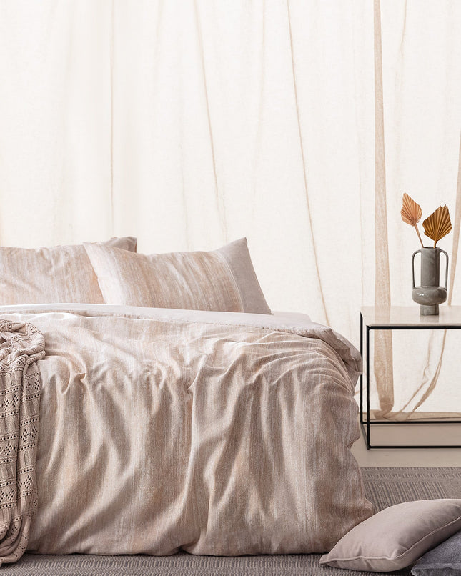 Madame Coco Sarthe Double Crep Duvet Cover - Beige