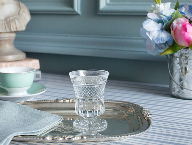 Laurent 4-Piece Footed Coffee Cup Set Crystal Design
