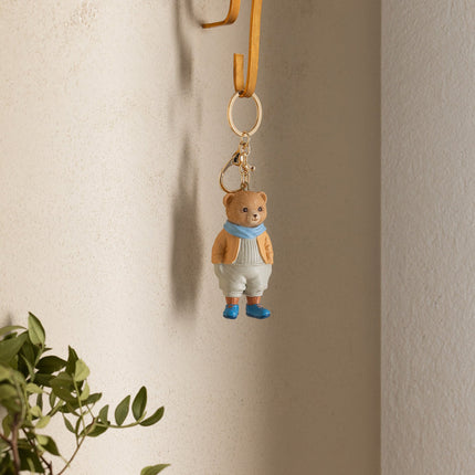 Paddington Bear Keychain Salmon Blue - Charm Accessory