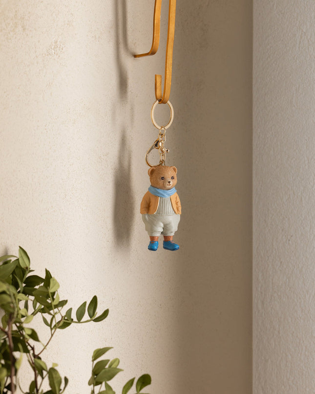 Paddington Bear Keychain Salmon Blue - Charm Accessory