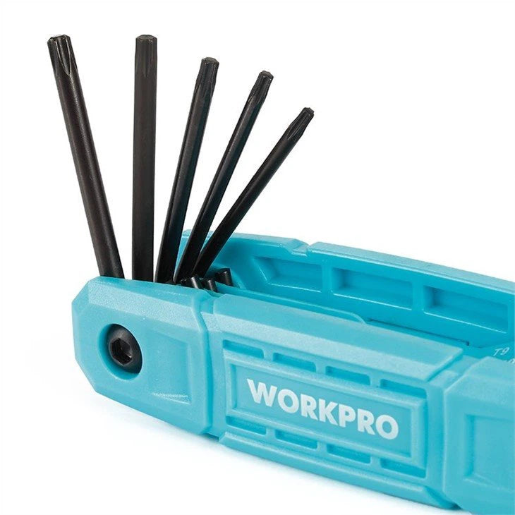 مجموعة مفاتيح الانكي توركس قابلة للطي من WORKPRO، مكونة من 8 قطع مجموعة مفاتيح الانكي توركس قابلة للطي من WORKPRO، مكونة من 8 قطع
