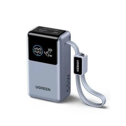 Ugreen 65W Power Bank with Built-in Cable Space Gray