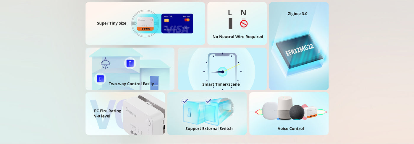 مفتاح ZBMINIL2: ذكي فائق الصغر بتقنية Zigbee 3.0 مفتاح ZBMINIL2: ذكي فائق الصغر بتقنية Zigbee 3.0