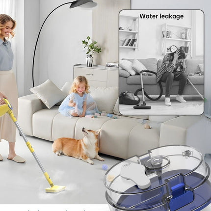 Glowix QJ310 Smart Steam Mop & Floor Washer - High-Temperature Sterilization - Deep Cleaning System - Large Water Tank - Multi-Surface Safe - White