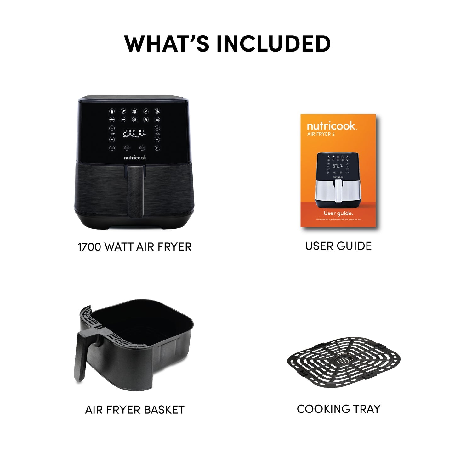 قلاية هوائية NUTRICOOK Air Fryer 2 | سعة 5.5 لتر | تقنية SmartTemp - أسود قلاية هوائية NUTRICOOK Air Fryer 2 | سعة 5.5 لتر | تقنية SmartTemp - أسود