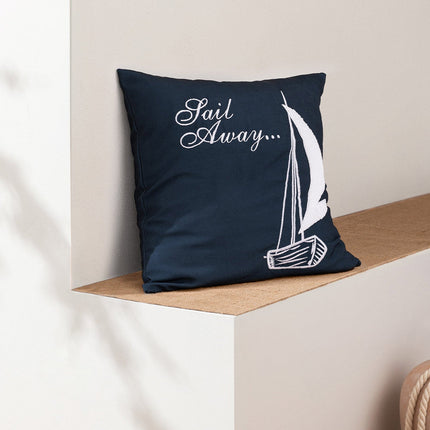 Voilier Navy Cushion Cover - Soft Textured Home Decor