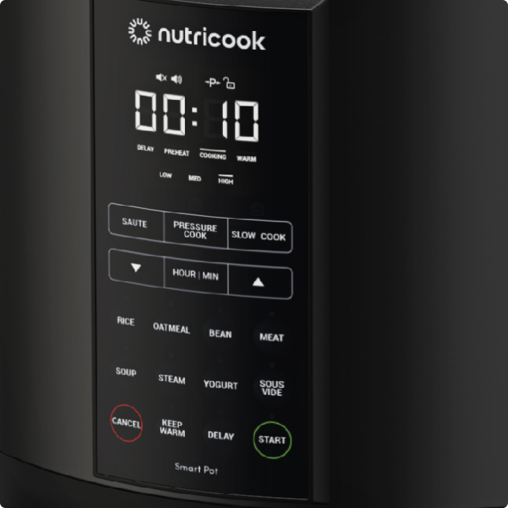 طنجرة NUTRICOOK Smart Pot 2 | متعددة الاستخدامات 9 في 1 | 4 لتر - أسود طنجرة NUTRICOOK Smart Pot 2 | متعددة الاستخدامات 9 في 1 | 4 لتر - أسود