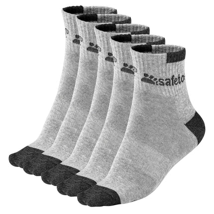 Crew Socks 5-Pack From Safetoe Bamboo Cotton Comfort | W-001-5P