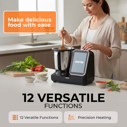 Geepas GSMC35059 Smart Multi-Cooker with Touchscreen & 12 Functions