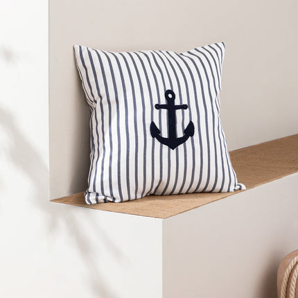 Miroir Navy Cushion Cover – Maritime-Inspired Elegance