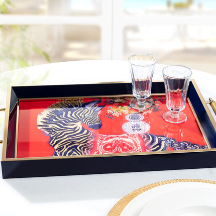 Madame Coco Damia Navy & Gold Decorative Serving Tray